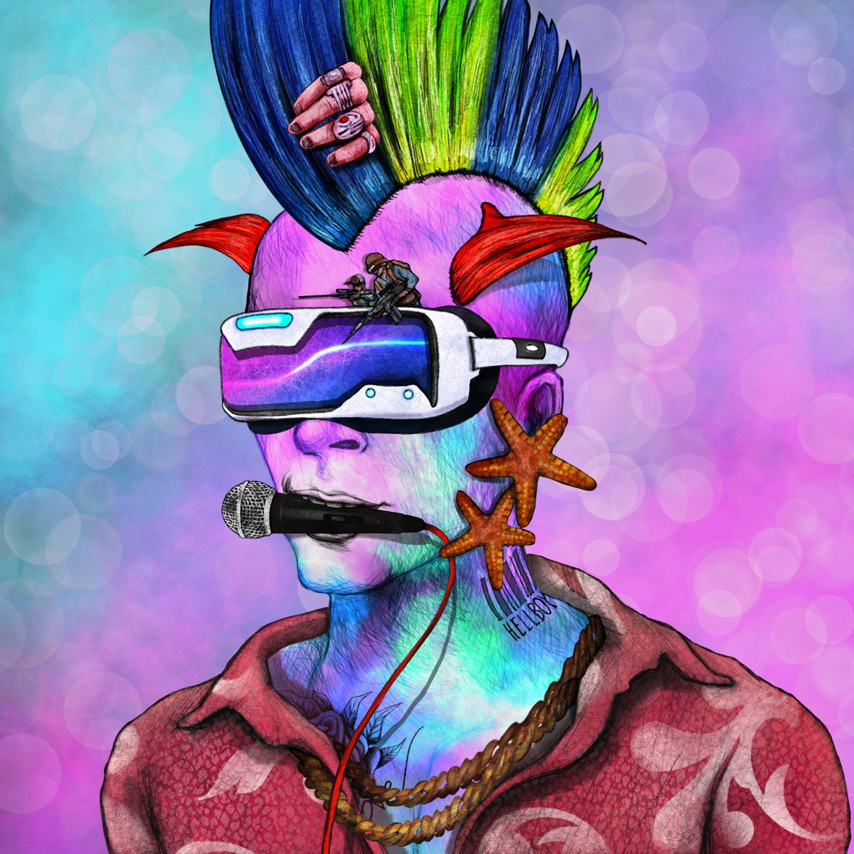 DeadgensFTW's tweet image. Hell ya... The Solana Gamer Punk! 
Oscar sees the Virtual Battleground...But how will the mic or the ear studs help him?

This is gonna be a very, very rare one in the mix

5 Dreamlists. Like, RT, and Tag 3 Frenz. Result after 2000 interactions!

#SolanaNFT #NFTs #feelingarcanish