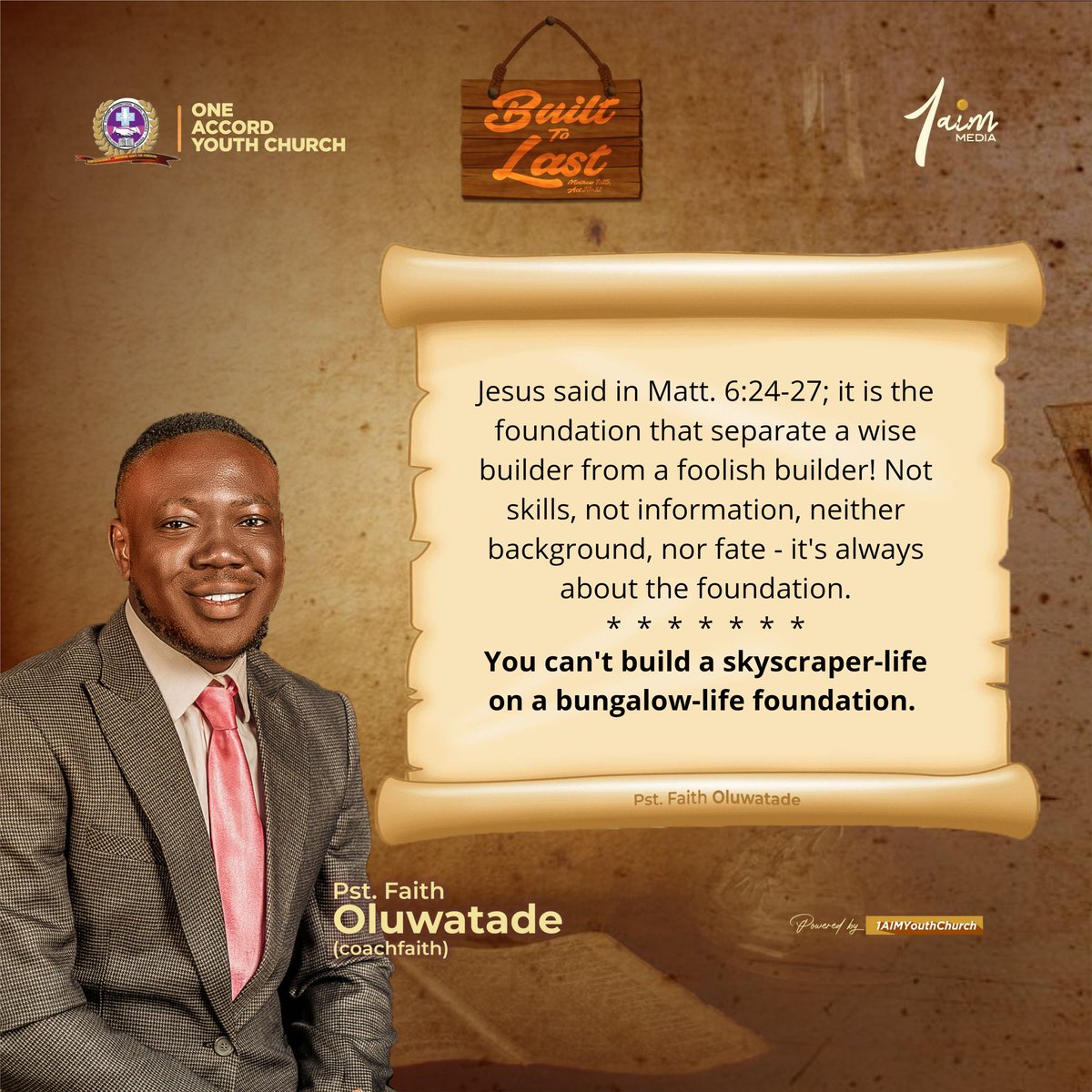 oluwatadefaith's tweet photo. #julydump: Excerpts from July.

July Theme: Built to Last

No wise builder builds to destruction; when you are lost on the master-plan (as all humans are at some points) go before the master-builder "the builder of all things".

See you in August already 👏🎉 https://t.co/USi4mEV32J