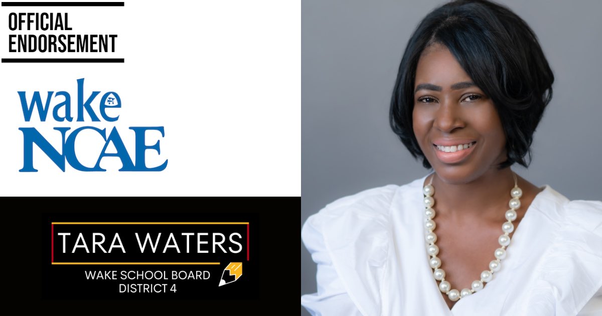 When I think of those who have encouraged, inspired, and supported me the most, the list is overwhelmingly educators.  With that in mind, I am so grateful to be endorsed by <a href="/wake_ncae/">Wake NCAE</a>.  Learn more about me at waters4wake.com.  #publicschool #teachers