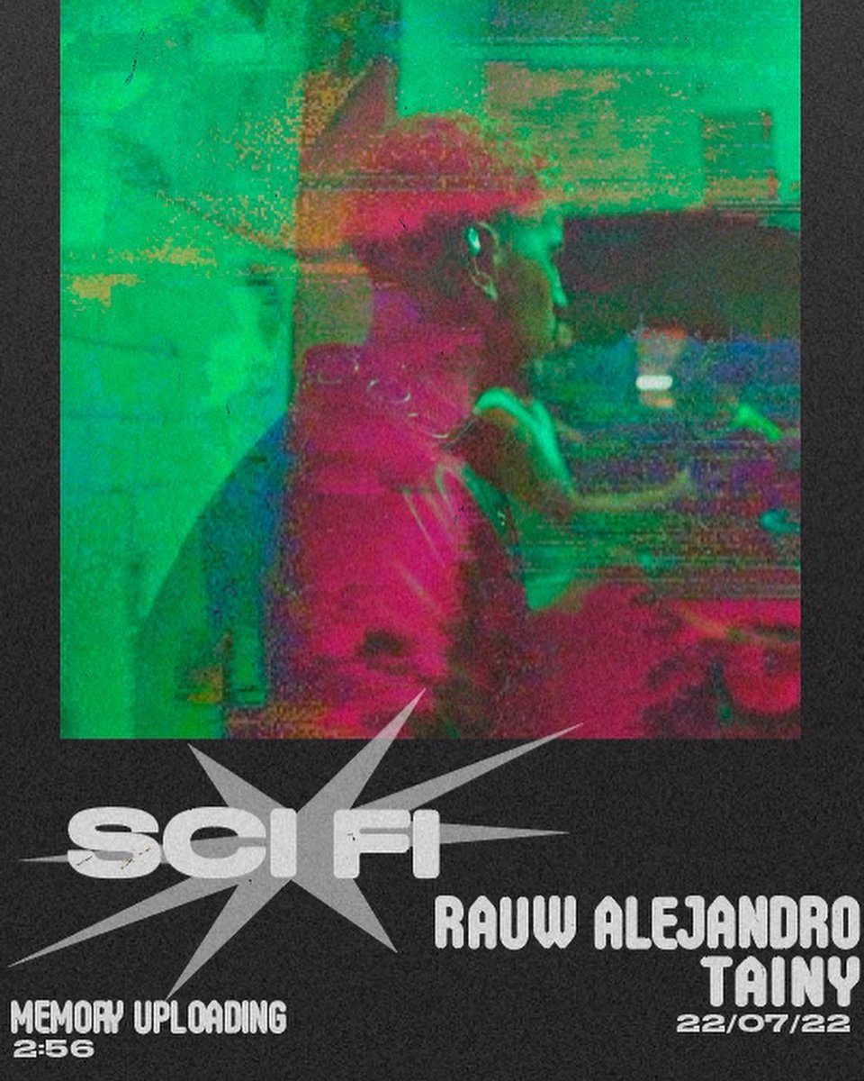 majulijimenez's tweet photo. SCI FI 💾💽🎚🎥🪩

El video de sci fi es simplemente espectacular, cómo juegan con los sonidos amplificándolos, cómo implementan todo ese estilo retro tanto en el video como en el beat y los ritmos. @Tainy @rauwalejandro https://t.co/H0fwTfcMFK