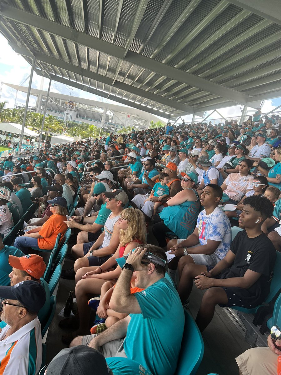 Packed house at Miami Dolphins Training Camp!!! #BackTogetherSaturday #FinsUp