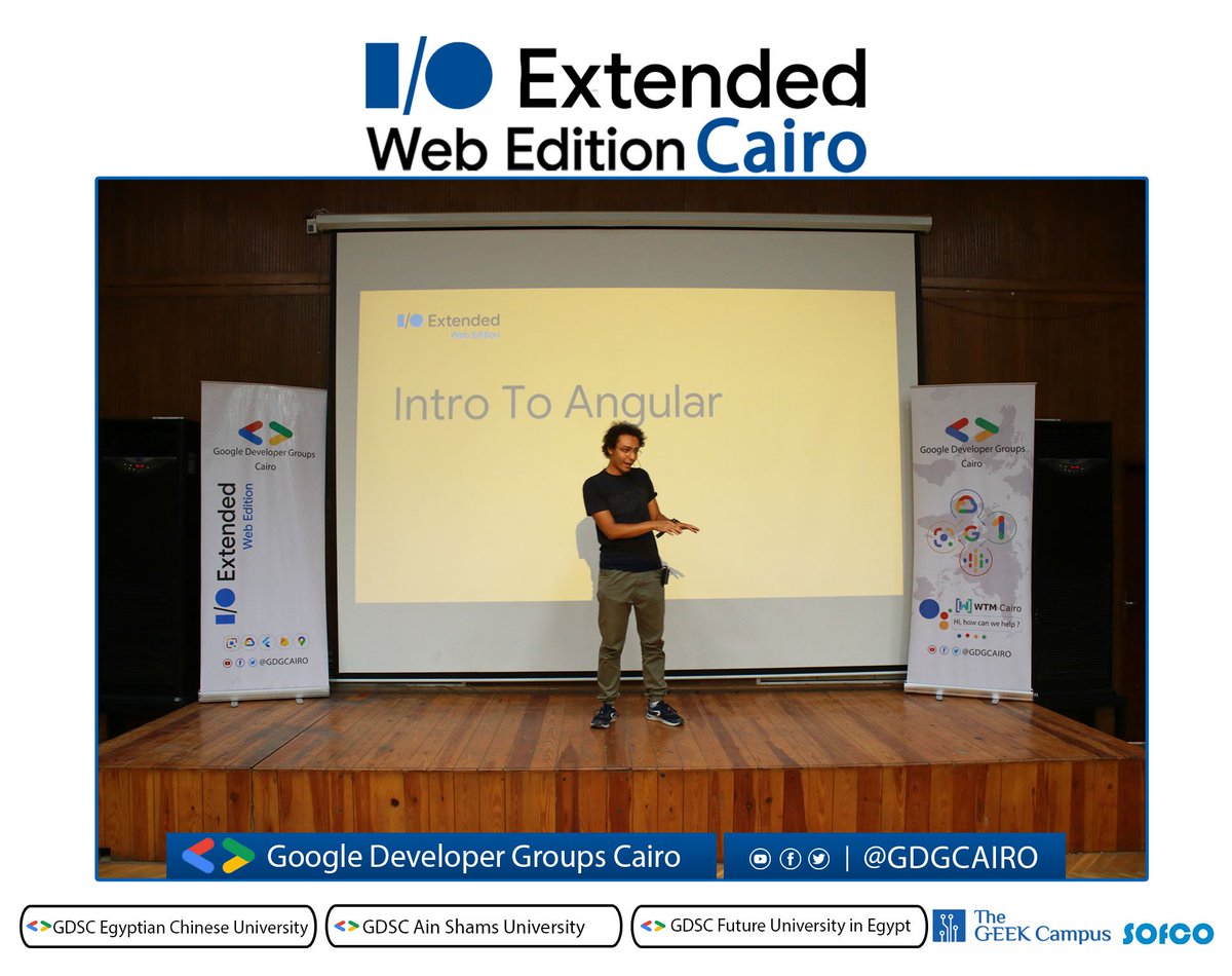 GDGCairo's tweet image. #Google_IO_Extended_Web_Edition_22_Cairo💥

👨‍💻Mohamed Amr is now on stage 🙌 will take us in a journey to tell us about Angular and other spa  Also Why angular? 🙌
 
Mohamed is a Software developer at Mega Trust, Founder of Itrax

#GDG_Cairo #ioextended22
#IOExtendedWebEdition