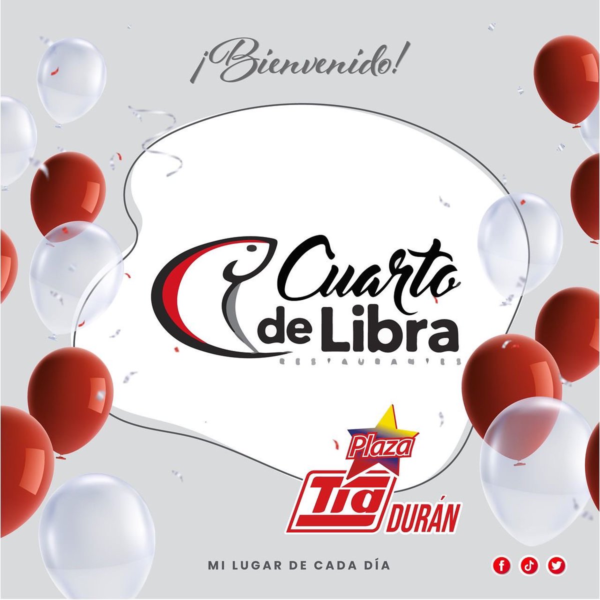 PlazaTia's tweet photo. 🎉Le Damos la Bienvenida a la #FamiliaPlazaTÍA a #AdrianaPastelería y #Cuartodelibra 🎉 🌟Te Esperamos HOY en Plaza TÍA #Durán 🌟 https://t.co/Y71Hs26FoC
