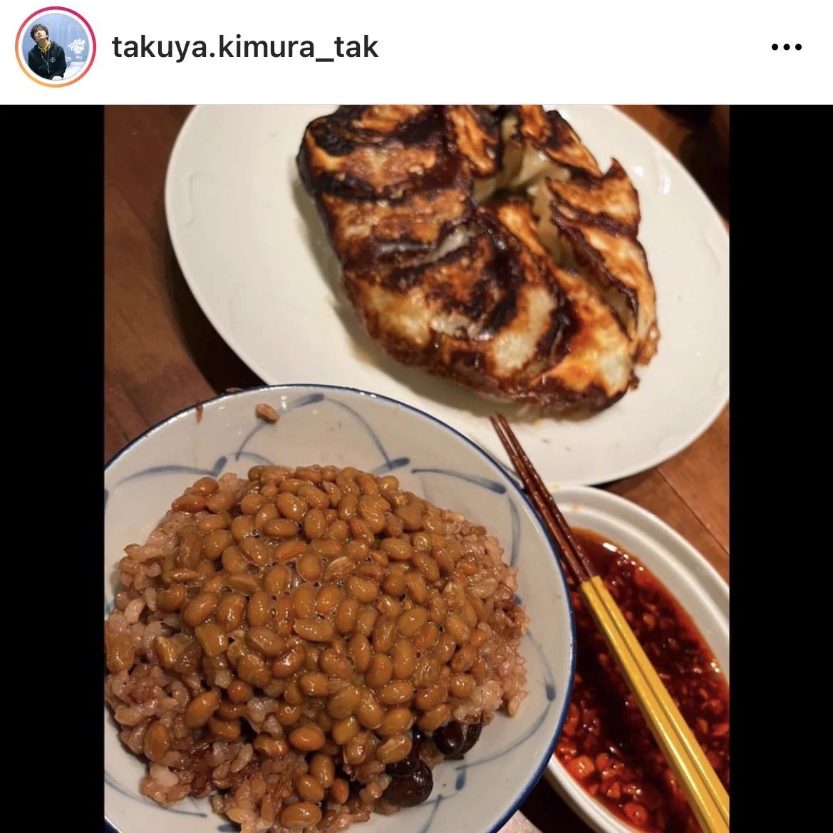 キムタクのご飯がこちら！納豆が大好物なのだそうです！