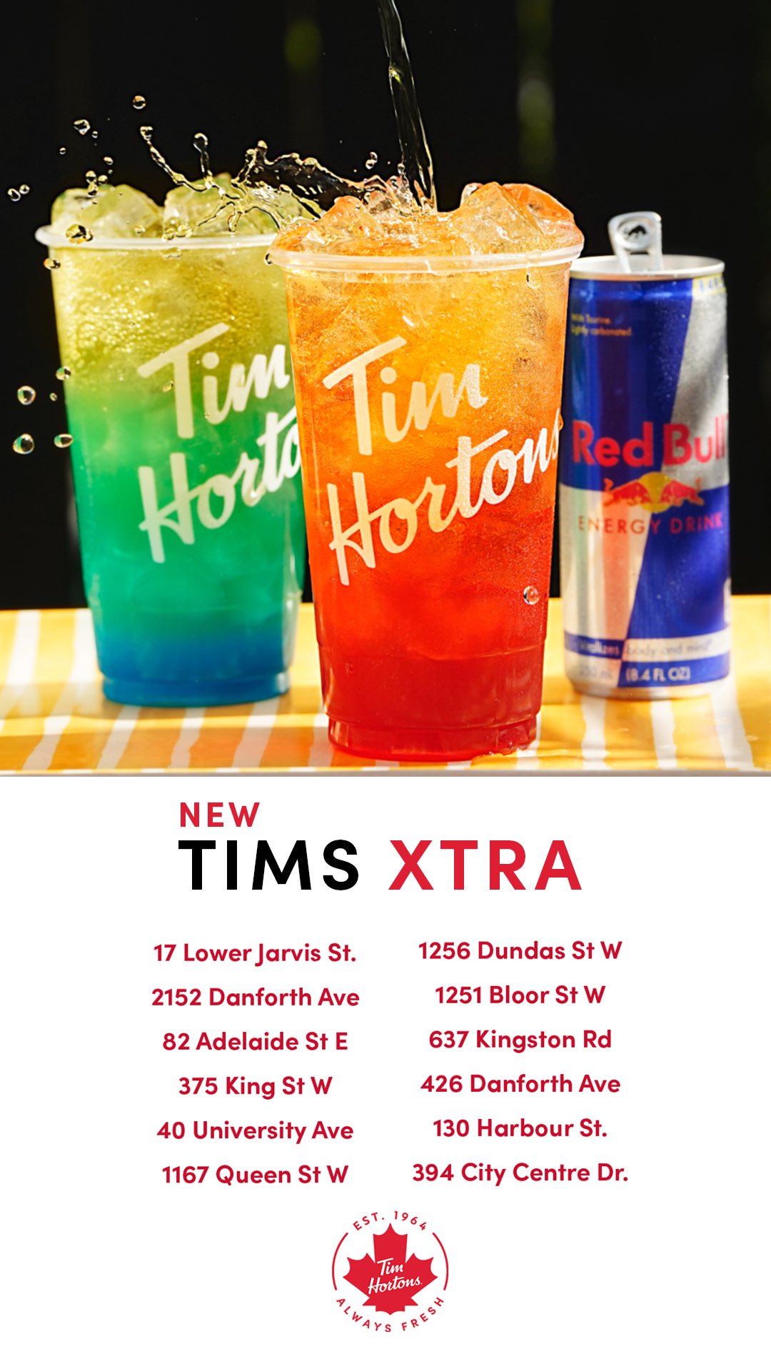 Tim Hortons launches line of Red Bull drinks