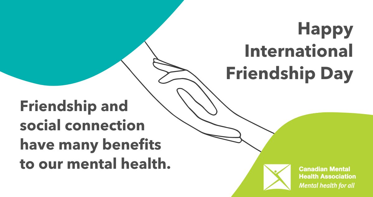 Social connection can lower symptoms of #anxiety and #depression, help us regulate our emotions, and lead to higher #SelfEsteem and #empathy. For #InternationalFriendshipDay, tag a friend you want to thank for their support! ❤️