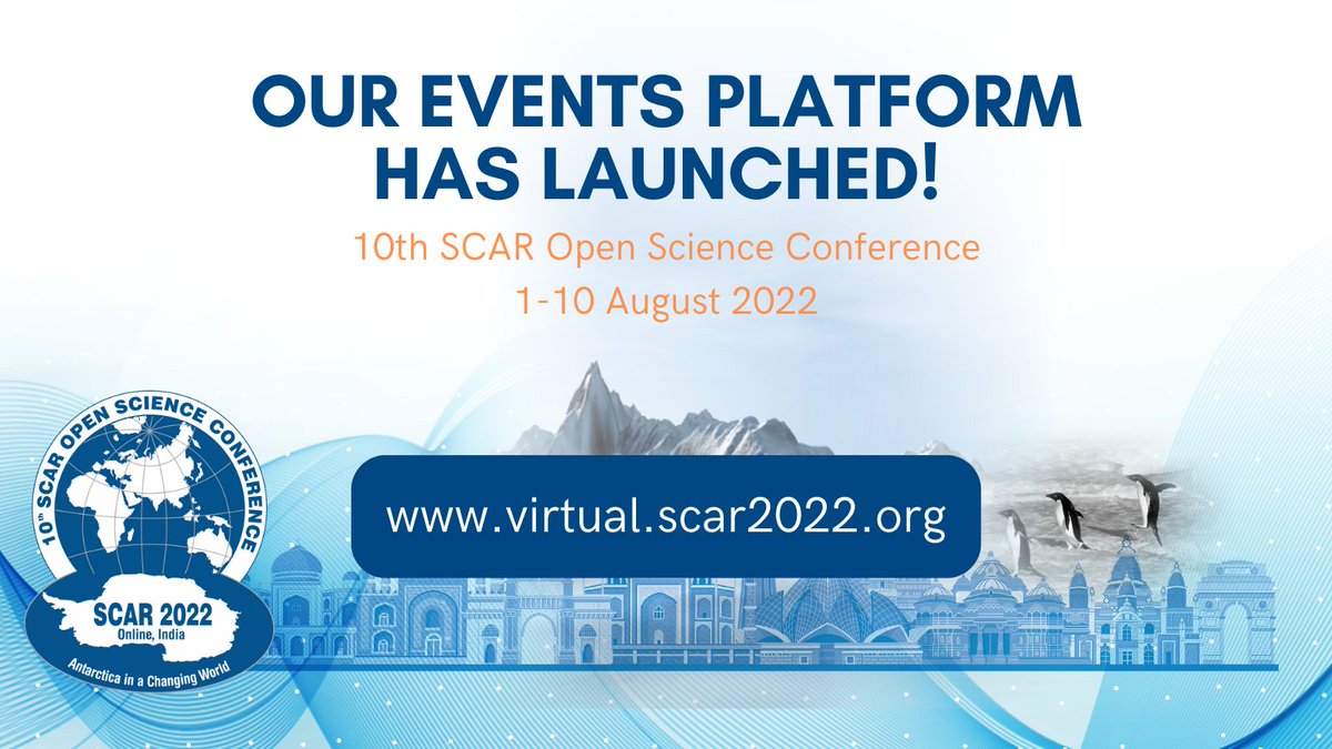 SCAR_Tweets's tweet photo. Our #SCAR2022 Events Platform has just launched!
🇦🇶 Join all the events
🇦🇶 Build your own programme
🇦🇶 Browse the poster exhibition gallery
🇦🇶 Network with other participants
Make sure to register &amp; join here: 
https://t.co/qBsAvA1oS7 https://t.co/EQiD5qaTWk