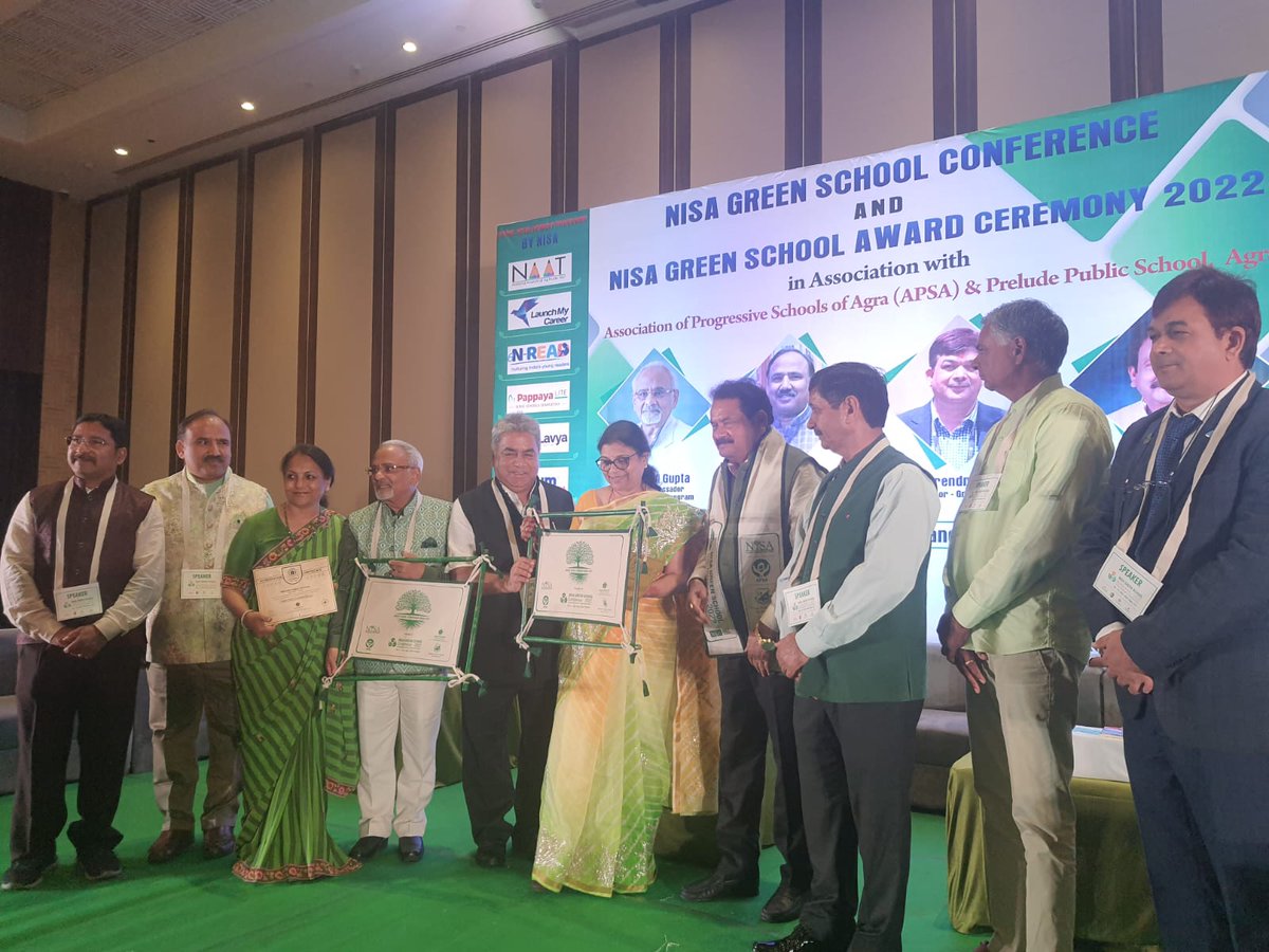NISA Education (@nisaedu) on Twitter photo Jhunjhunu Academy and Prelude Public School, Agra have been felicitated by our Chief Guest of Honor <a href="/spsinghbaghelpr/">SP SINGH BAGHEL</a> with NISA Green School Award.
#green #greeninitiative #plantmoretrees #environment #greenschools #schools #education #ecofriendly Jhunjhunu Academy and Prelude Public School, Agra have been felicitated by our Chief Guest of Honor <a href="/spsinghbaghelpr/">SP SINGH BAGHEL</a> with NISA Green School Award.
#green #greeninitiative #plantmoretrees #environment #greenschools #schools #education #ecofriendly