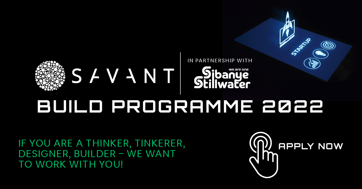 savant_sa's tweet photo. [INCUBATION CALL-OUT] Calling all South African #startups and #entrepreneurs looking to grow their business and potentially gain funding. Apply for the Sibanye-Stillwater | Savant BUILD programme TODAY and let’s build your business!  https://t.co/yMP5LqmGXL

@savant_sa @SIBSTILL https://t.co/5ugNrZdG3F