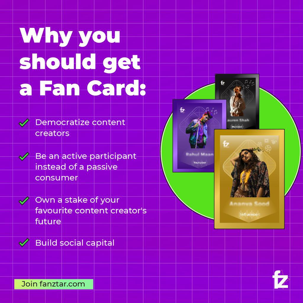 Fan Cards offer unmatched perks. Sign up at fanztar.com

#fanztar #creators #web3 #fancards #utilitytoken
#creatorsforchange #creatoreconomy #nftcreator  #successshare #utilitynft