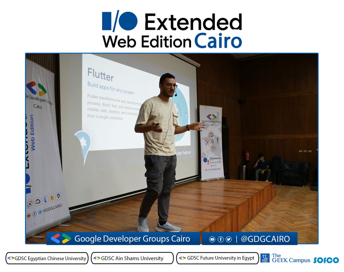 GDGCairo's tweet image. #Google_IO_Extended_Web_Edition_22_Cairo💥
Eslam Medhat is now on stage telling us about what&apos;s the next in Firebase 
🙌
Eslam is a Google Developer Expert in Firebase

#GDG_Cairo #ioextended22
#IOExtendedWebEdition #IOExtended22Cairo
#GoogleIO2022
