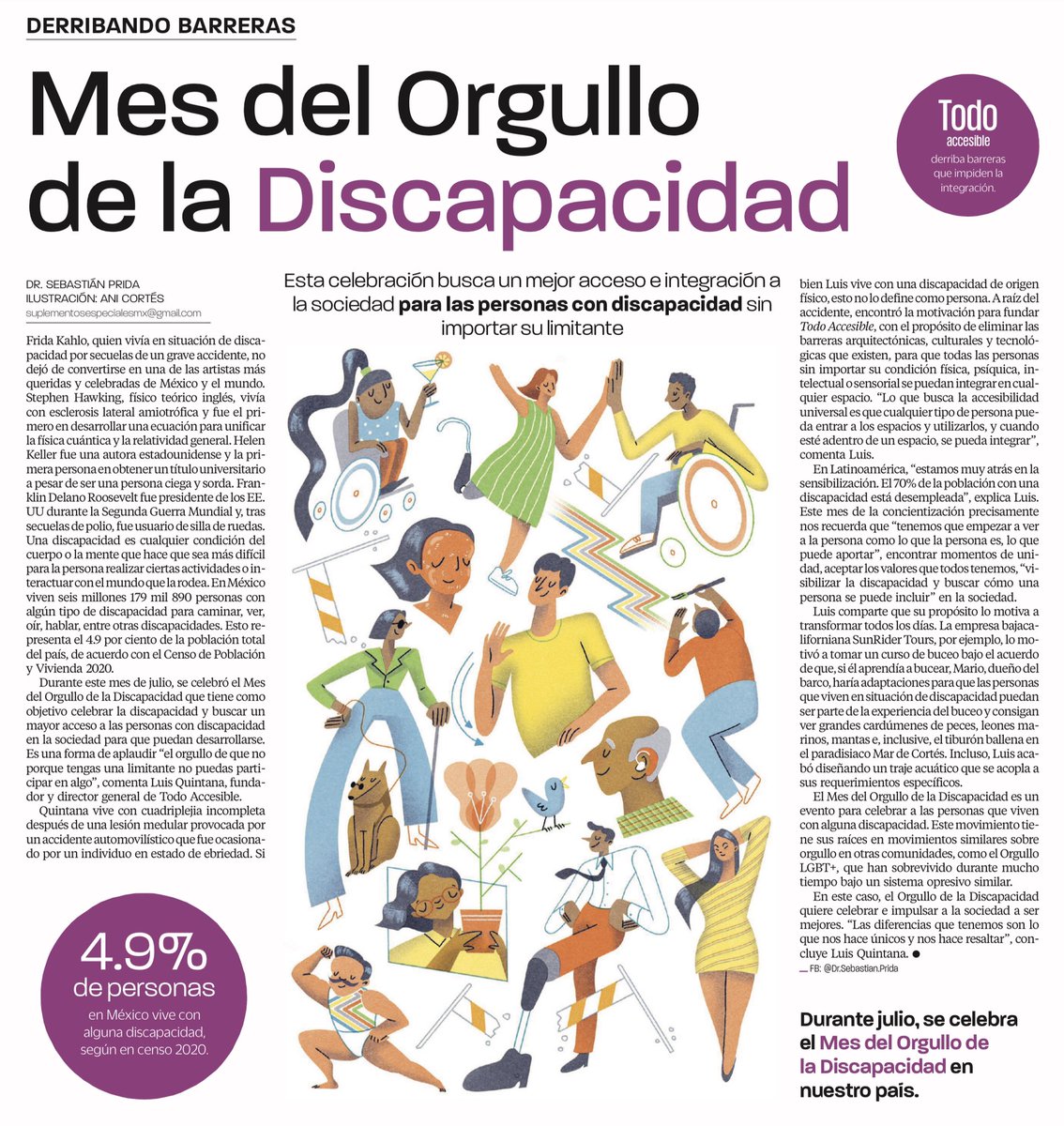 SebastianPrida's tweet photo. Comparto mi columna en @El_Universal_Mx. “Las diferencias que tenemos son lo que nos hace únicos y nos hace resaltar”. Luis Quintana muchas gracias por ayudarme con este artículo. @TodoAccesible https://t.co/2RcjLZBejM