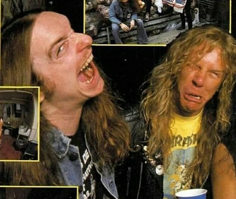 Thank you for 40 followers! :D heres a goofy metallica pic lol #Metallica #Metal #MetalHead #JamesHetfield #CliffBurton
