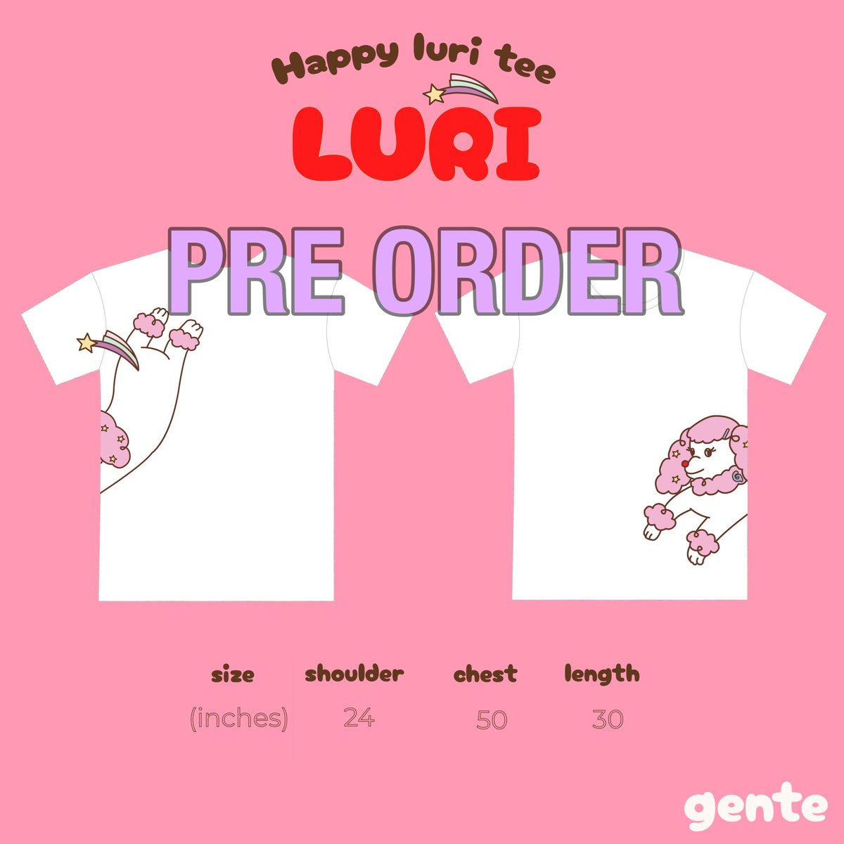 Available now on Line@ !

Pre order 🛒
30 july - 6 aug 2022

2 design 🛍
Happy trip tee with 'LURI'
Happy 'LURI' tee

Price : 990 thb. 

💌 order via line shop only. International fans can pay via wise.