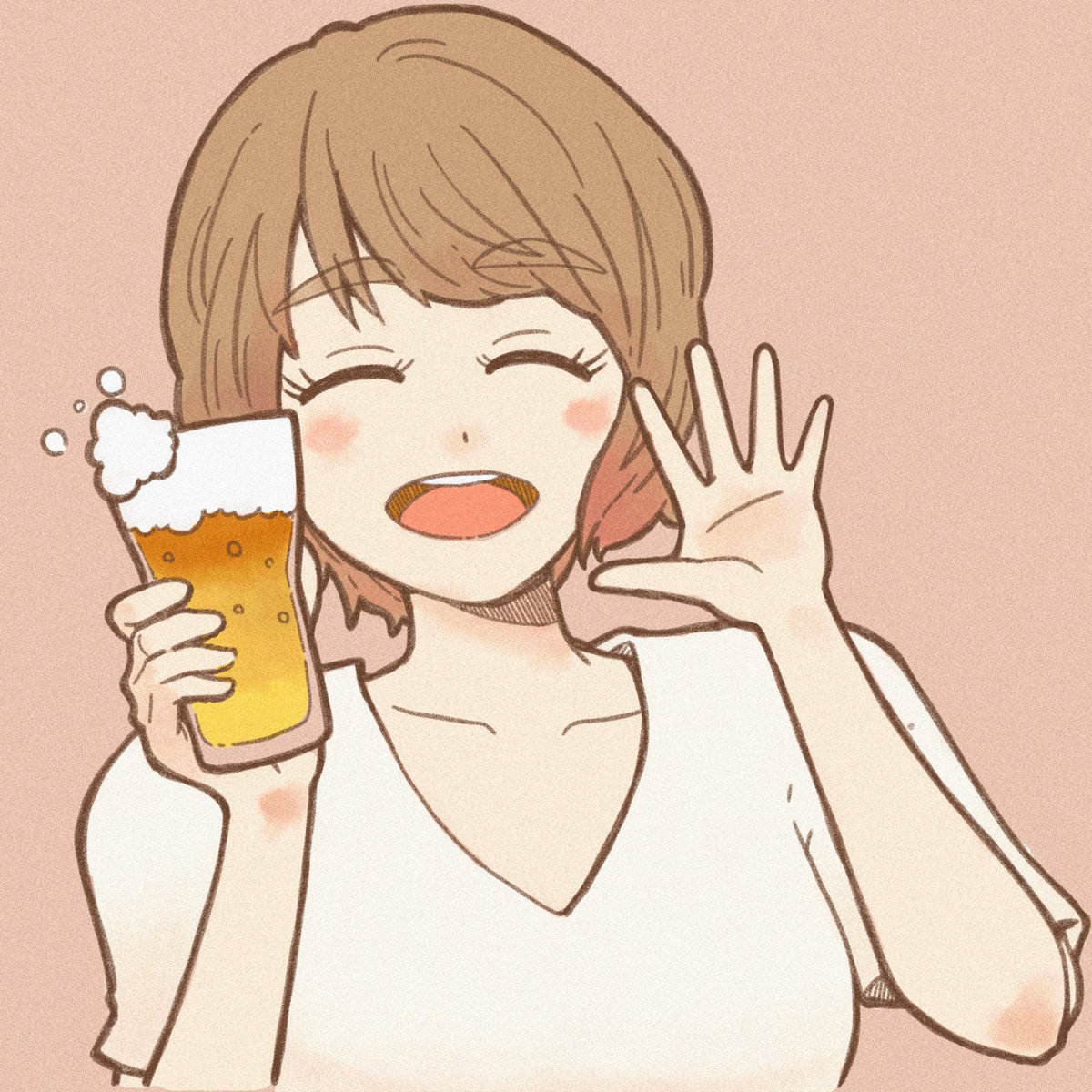 「早くみんなで飲みに行きたいね。 」|常盤クニオ✏️イラストレーターのイラスト