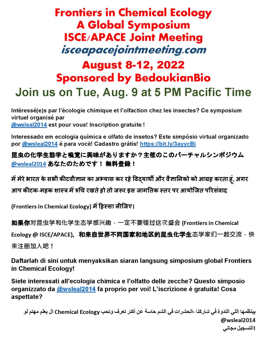 Walter Leal (@wsleal2014) on Twitter photo Join us; registration is required but prepaid by sponsor: bit.ly/3ayycBi Highlighting @G_Pask <a href="/nicofaraone/">Dr. Nicoletta Faraone</a> <a href="/MachtingerLab/">Erika Machtinger (inactive)</a> @Trevoricks <a href="/Lahondere_Lab/">Dr. Chloe Lahondere</a> <a href="/Ali__Afify/">Ali Afify</a> <a href="/butterwicklab/">Butterwick Lab</a> <a href="/hawkmothCRISPR/">Rick Fandino PhD</a> <a href="/MengboGuo_1900/">Mengbo Guo</a> @Karen7Menuz <a href="/ARAgni_25/">Aniruddha Agnihotri, Ph.D.</a> <a href="/ACrowleyGall/">Amber Crowley-Gall</a>
<a href="/DanPeach3/">Dan Peach</a> <a href="/ZainSyed_KY/">Zainulabeuddin Syed</a> Join us; registration is required but prepaid by sponsor: bit.ly/3ayycBi Highlighting @G_Pask <a href="/nicofaraone/">Dr. Nicoletta Faraone</a> <a href="/MachtingerLab/">Erika Machtinger (inactive)</a> @Trevoricks <a href="/Lahondere_Lab/">Dr. Chloe Lahondere</a> <a href="/Ali__Afify/">Ali Afify</a> <a href="/butterwicklab/">Butterwick Lab</a> <a href="/hawkmothCRISPR/">Rick Fandino PhD</a> <a href="/MengboGuo_1900/">Mengbo Guo</a> @Karen7Menuz <a href="/ARAgni_25/">Aniruddha Agnihotri, Ph.D.</a> <a href="/ACrowleyGall/">Amber Crowley-Gall</a>
<a href="/DanPeach3/">Dan Peach</a> <a href="/ZainSyed_KY/">Zainulabeuddin Syed</a>