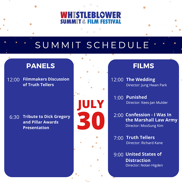 WSFX_Summit's tweet photo. On the weekend of our 2022 #WhistleblowerSummitandFilmFestival, expect more panels and film screenings featuring some of the most thought-provoking #whistleblower stories of our time.
For tickets and pass purchases, please visit https://t.co/tC8XXa3fWl.
#FilmFestival https://t.co/dUSSLU1rae