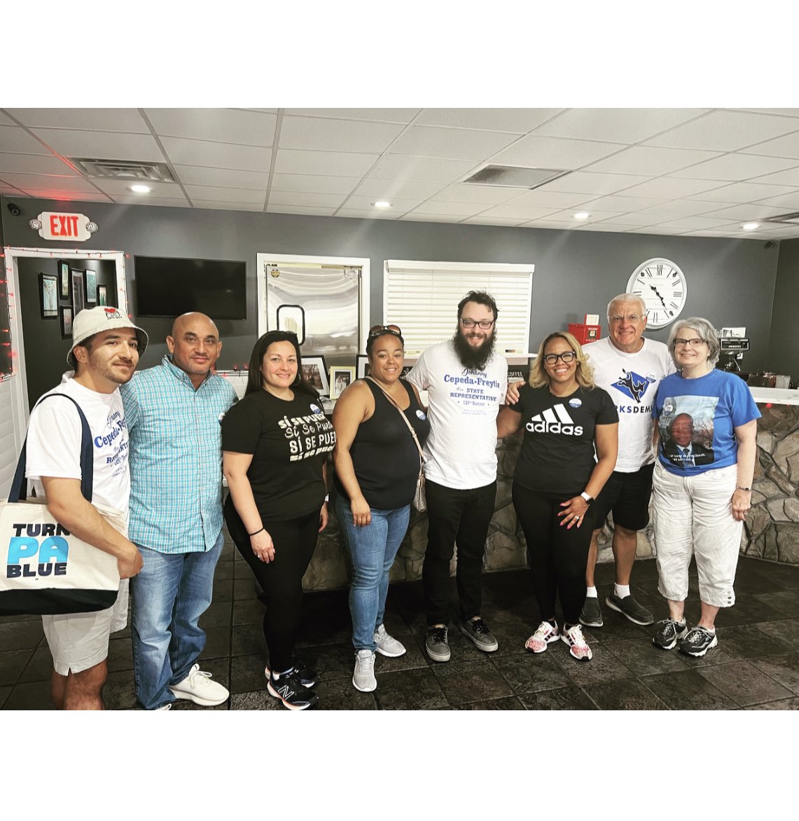 Team #JohannyCepedaFreytizFor129 representing our movement today! We’re putting in the work because together we can win! To get involved visit our website at: johannycepeda-freytizforpa.com