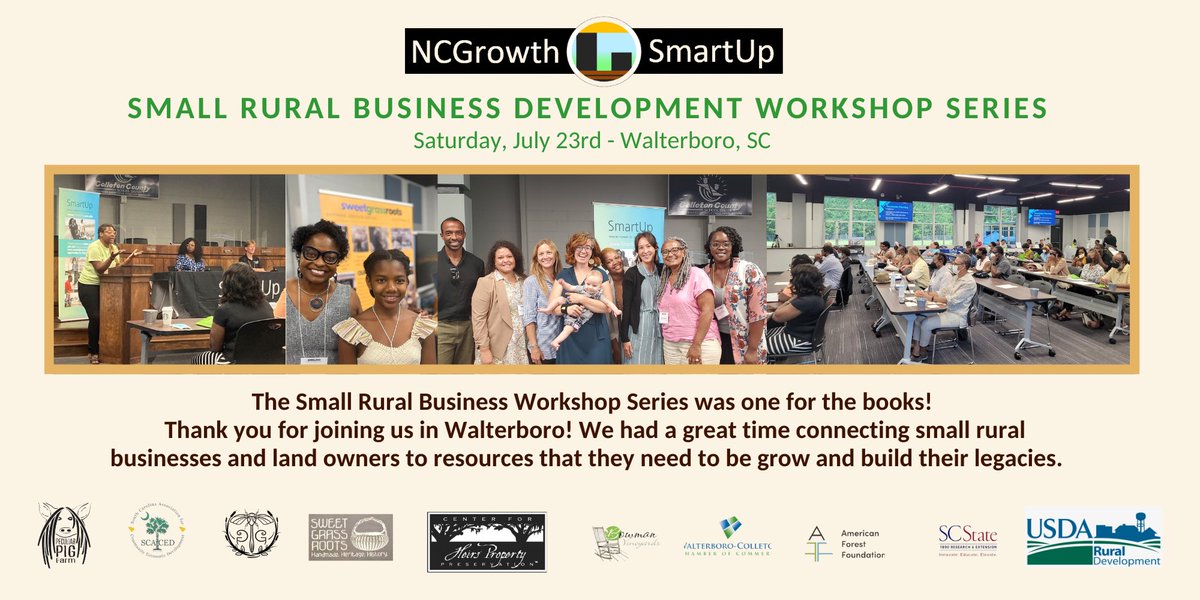 Thank you so much to all those that attended the Small Rural Business Development Workshop! We are honored to support those building legacy in the Low-Country!
