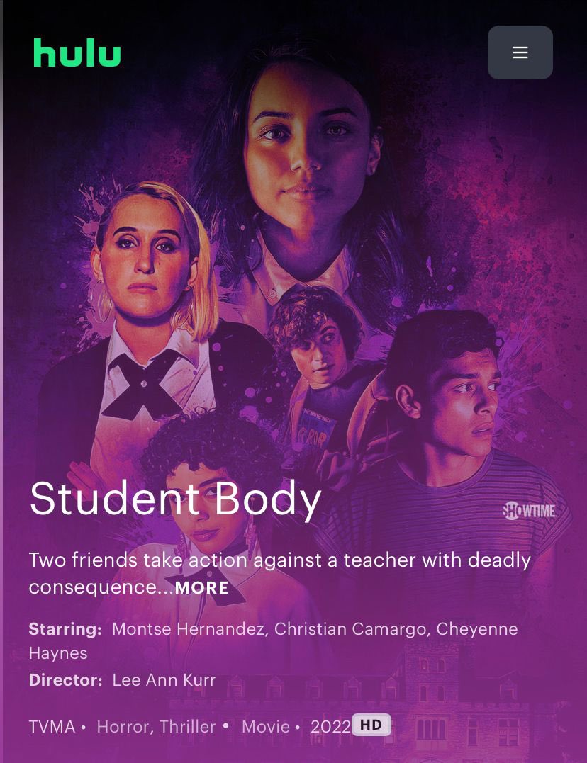 Do you have <a href="/hulu/">Hulu</a>? Do you have <a href="/Showtime/">SHOWTIME</a>? #StudentBody now available on #Hulu via #Showtime!