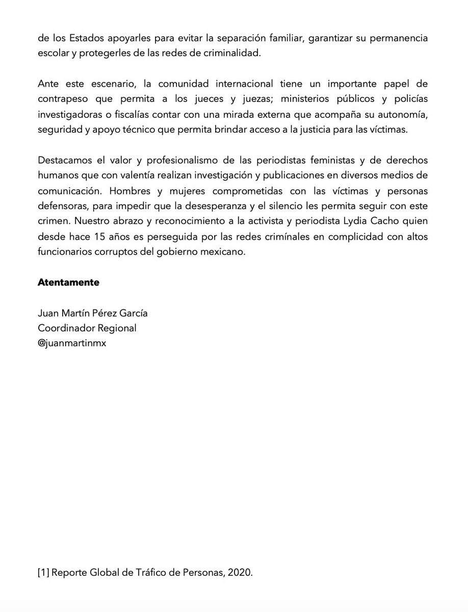 #Comunicado #DíaContraLaTrata
La trata de niñas y niños se ha triplicado en los últimos 15 años, urge articulación transnacional para frenar este delito. 
#TejiendoRedesInfancia