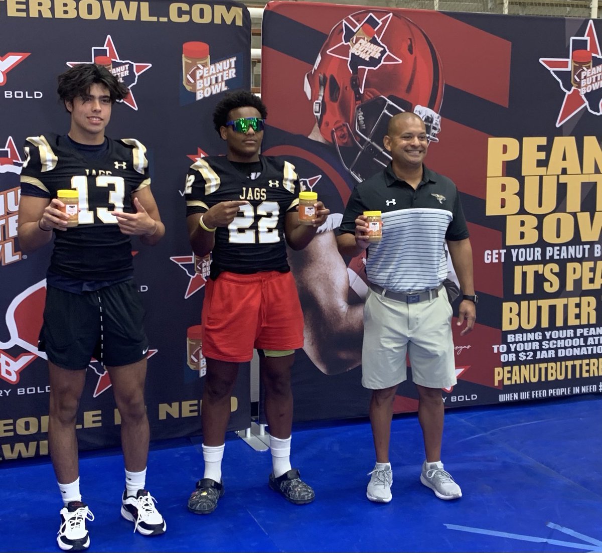 Your Johnson Jags will be playing the Clark Cougars in a 2022 Peanut Butter Bowl game! ⁦Jag Nation is excited to give back to Hays Hope to Go. <a href="/HaysCISD/">Hays CISD</a>⁩ ⁦<a href="/JhsJags/">JHSJags</a>⁩