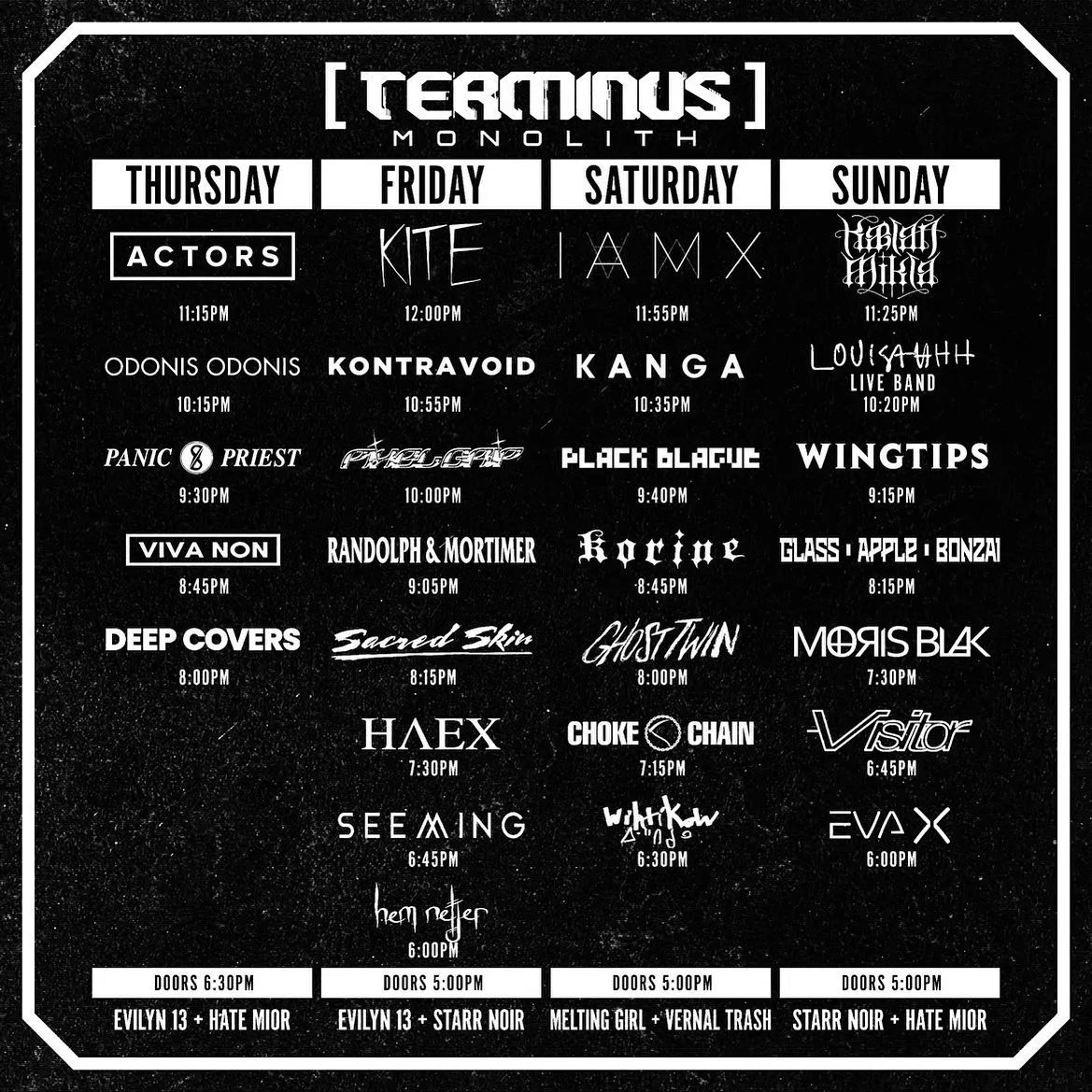 Artoffact Records (@artoffact) on Twitter photo . <a href="/TerminusFest/">Terminus Festival</a> Day 3. <a href="/KANGAkult/">KANGA</a> is direct support to <a href="/IAMX/">IAMX</a> , and <a href="/ghosttwinmusic/">Ghost Twin</a> is also performing!
Tickets: bit.ly/323vVct . <a href="/TerminusFest/">Terminus Festival</a> Day 3. <a href="/KANGAkult/">KANGA</a> is direct support to <a href="/IAMX/">IAMX</a> , and <a href="/ghosttwinmusic/">Ghost Twin</a> is also performing!
Tickets: bit.ly/323vVct