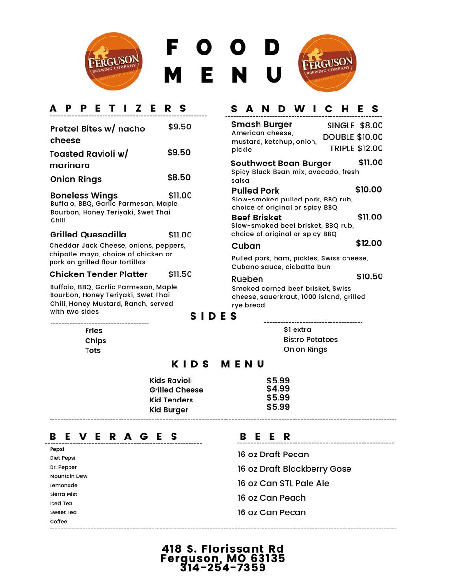 Pop-up Alert 🚨 
We still have a lot of work to do but luckily our kitchen is still fully functional! We’re doing a pop-up limited menu of some of your favorites from 2-8pm today! What you see is what we got! Carryout, curbside, or patio seating only.