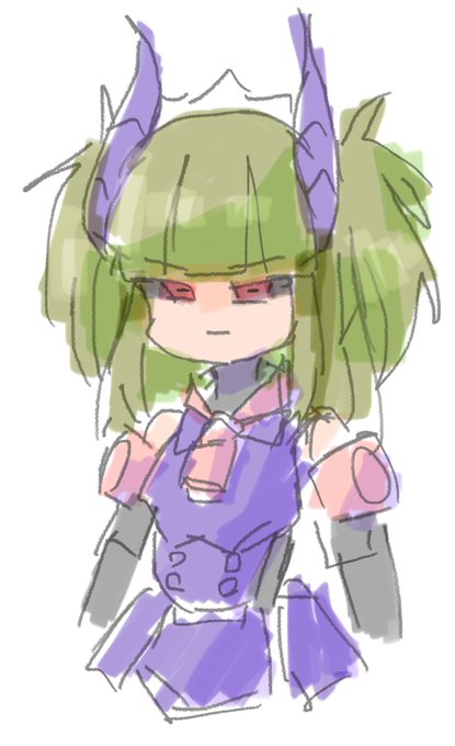 ダークソウル神姫と聞いて描きたくなったダークツガルクリスマスの悪魔クランプス 