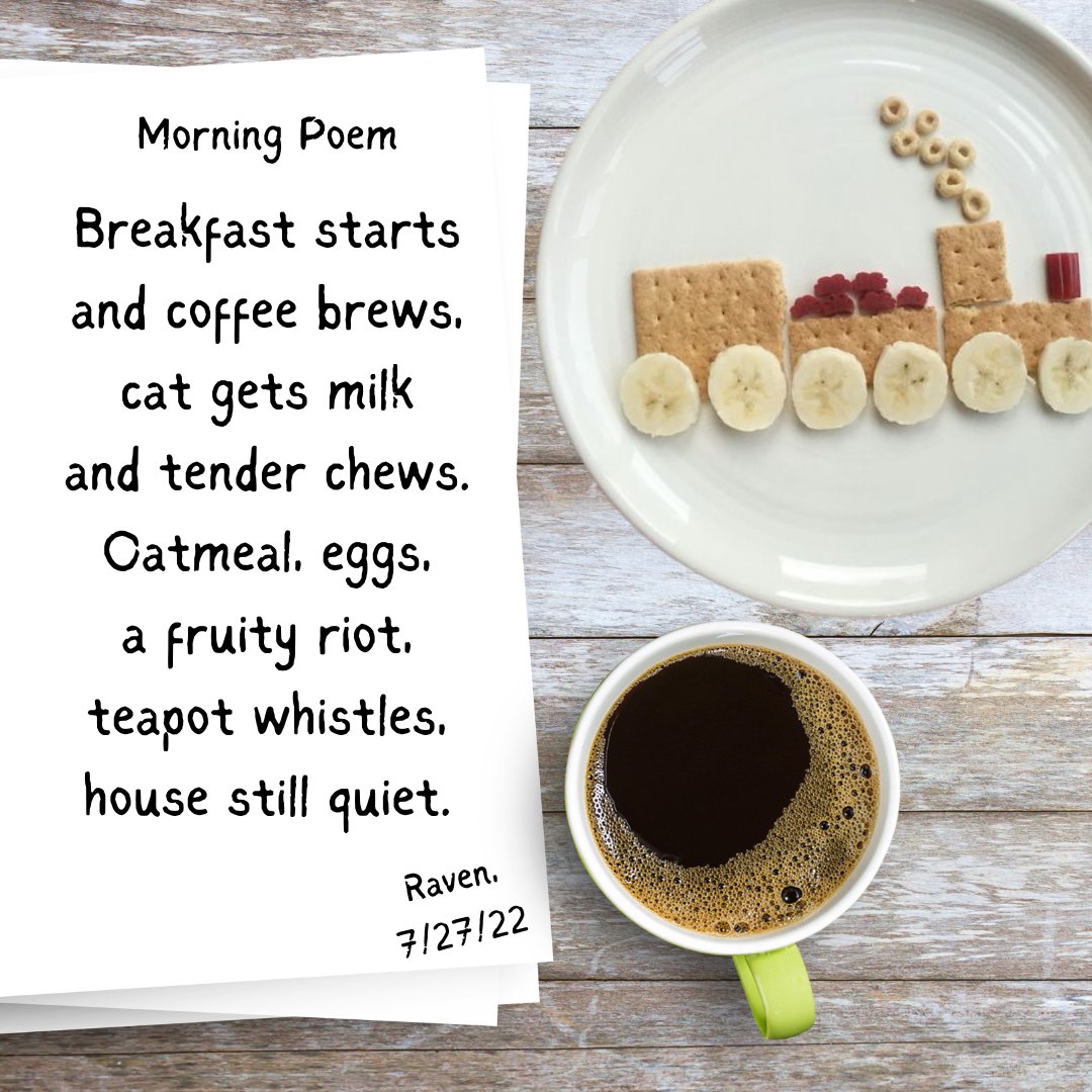 atpearthkeeper's tweet photo. Weekend poetry. Happy summer wishes! https://t.co/98rCq9aBLF
(c) 2022 Raven Howell
#poem #childrenspoetry #kidlit #childrensauthor #childrensbooks #postapoem #poemoftheday #poetrycommunity #poetrylovers #teachers #breakfast #funbreakfast #foodphotography #morningtime https://t.co/gSxSbvkD97