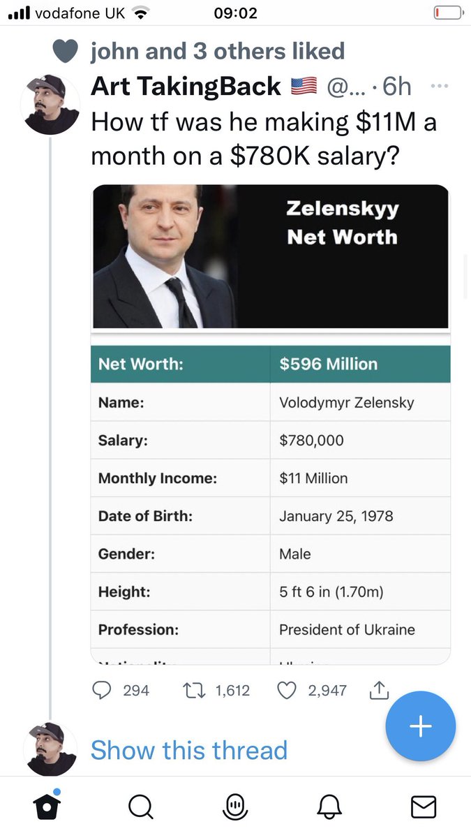 <a href="/dw_russian/">DW на русском</a> Кому война, а кому ...
Задекларировал доход $11 млн в месяц. 
При з/п $780к в год.