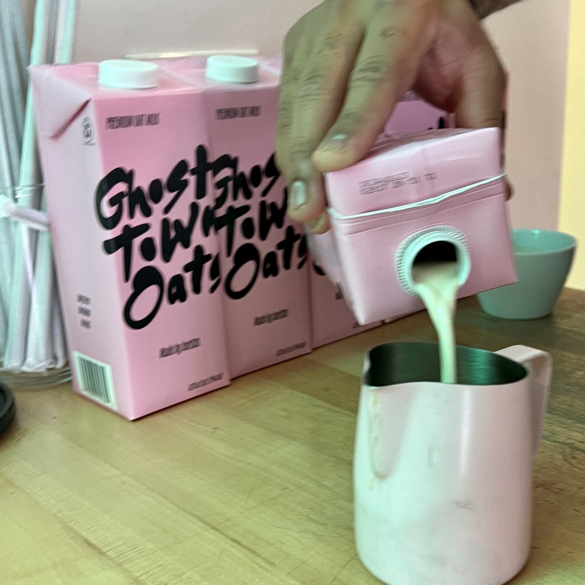 In the pink. 👻☕️⚙️🎟👚🦩
<a href="/GhostTownOats/">GHOST TOWN OATS</a> 
@DayglowCoffee