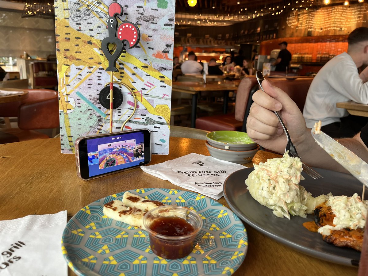 BethanBeecham's tweet photo. When your on a dinner date at Nando’s and he’s watching @CouRageJD stream 🙈 @twowetnuns https://t.co/LF1awYQWcw