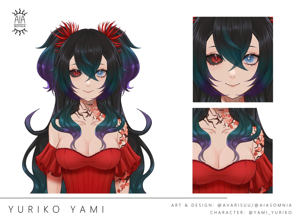 bust-up #vtuber model for @/yami_yuriko ♡