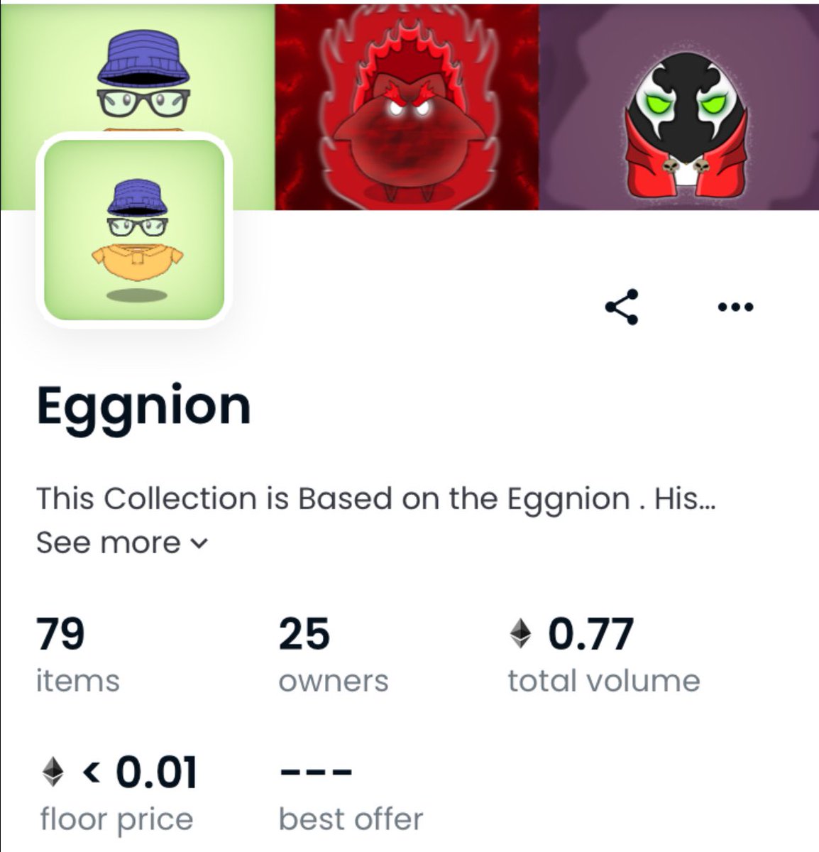 Can We Get New Holder's? Let's Grow Our Holder's Fam ❤
Get Your Own Eggnion ❤
opensea.io/collection/egg…

#NFTs #NFTCommuntiy #nftcollector #nftart #OpenSeaNFT #nsfwtwt #NFTartists #NFTcollections