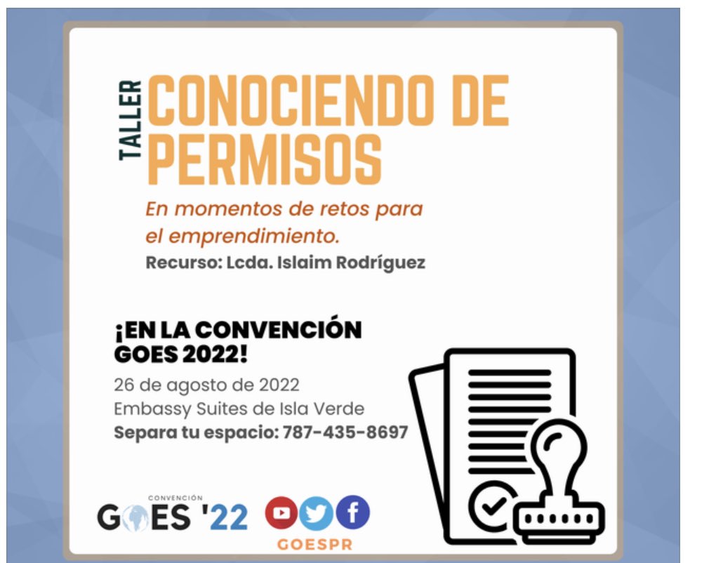 goespuertorico1's tweet photo. #ConoceresPoder y la oportunidad la tienes en la Convención #GOES22 el viernes 26 de agosto @EmbassySuites Isla Verde. Adjunto afiches con los diversos temas a saber. Matricúlate Ya!, llamando al 7874358697! https://t.co/ppblIpsjF2