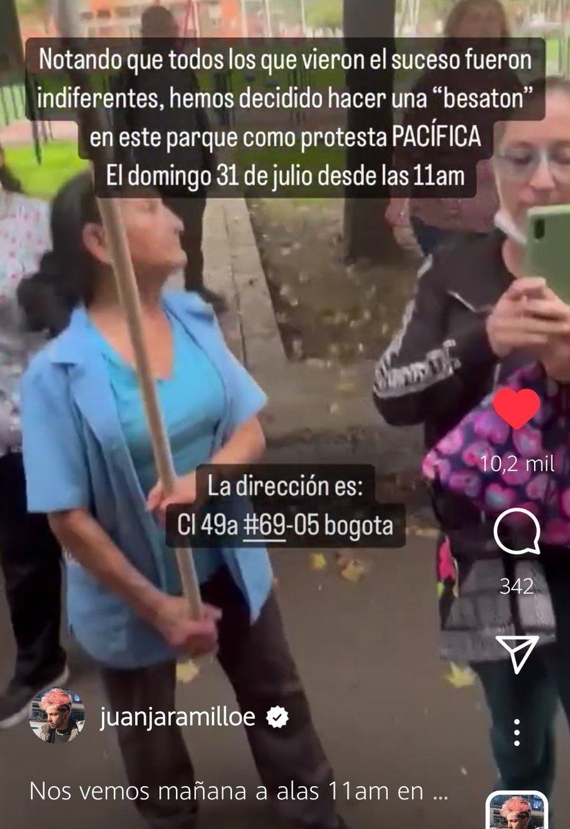 soy_gilbert's tweet photo. La besatón será mañana a las 11:00am. Calle 49a #69-05 Bogotá.

Gracias @Juanjaramilloe por el apoyo ❤️🏳️‍🌈 https://t.co/6TyujvmODp