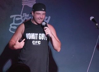 ComedyFightNYC's tweet photo. It’s official!! You all loved him so much we just HAD to fit a piece of CFC merch into our catalog

Proud to present “Vomit Guy” T-shirt’s!! Hit up our merch link to snag your very own to wear at any and ALL of our shows!! https://t.co/YMgBWsOfjy