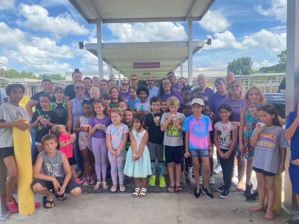 Popsicles with the Principal @ Eastside Elementary💜💛