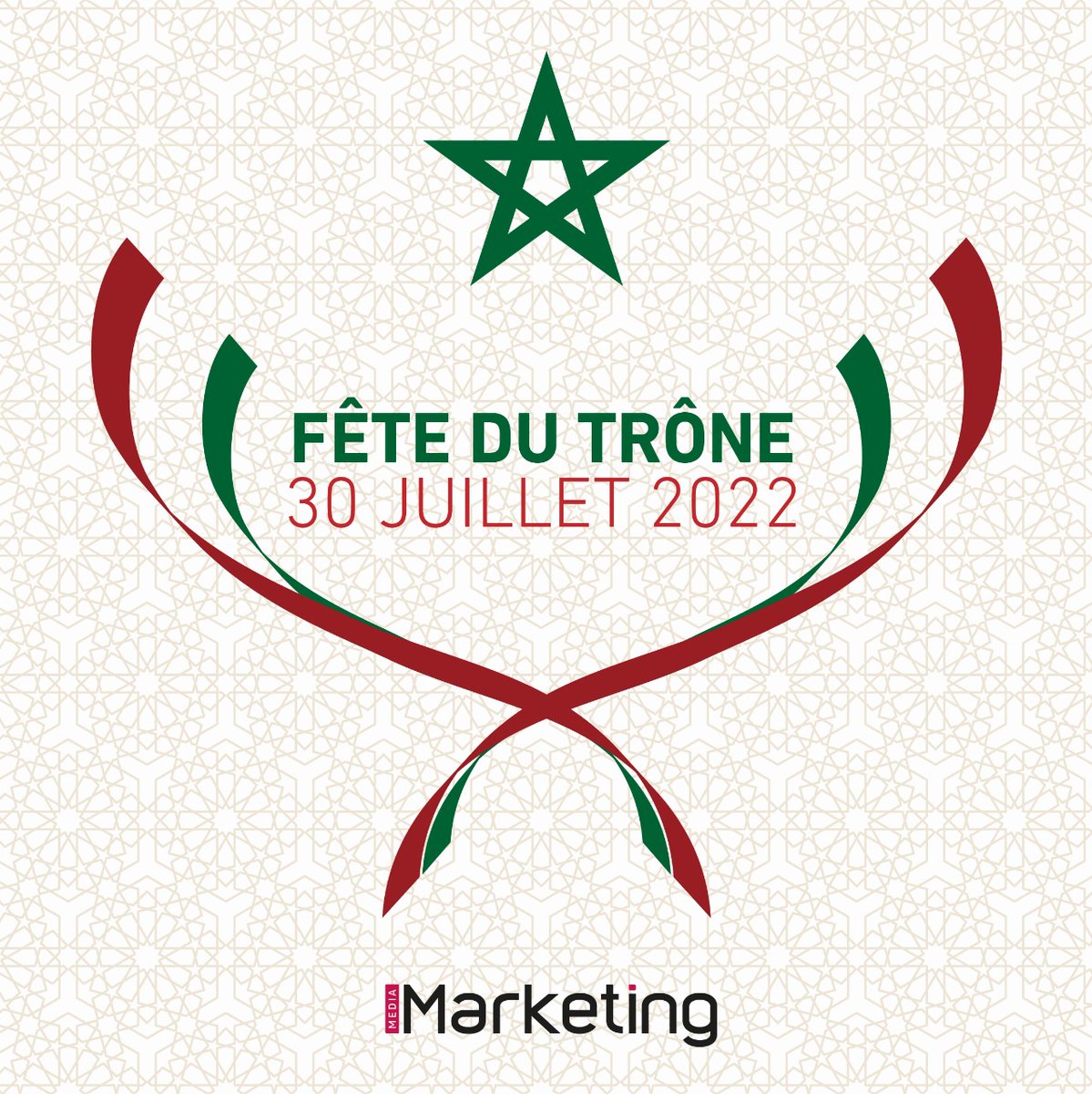 A l'occasion de la célébration du 23ème anniversaire de la Fête du Trône, #MEDIAMARKETING a l’insigne honneur de présenter ses chaleureuses félicitations à Sa Majesté Le Roi Mohammed VI et à l'ensemble du peuple marocain.

#Throne_Day #FêteDuTrône #maroc #morocco #casablanca