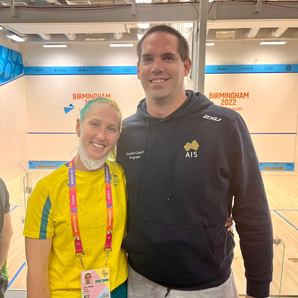 KableKelleway's tweet photo. Day 2 of #ElevateCoachStudyTour with Peer-2-Peer learning at the Netball, Rugby 7s &amp; Squash. One group bumped into the Chef de Mission, while another participant was able to see their athlete win her Round of 32 game

@theAIS https://t.co/CHHQN7WIAH