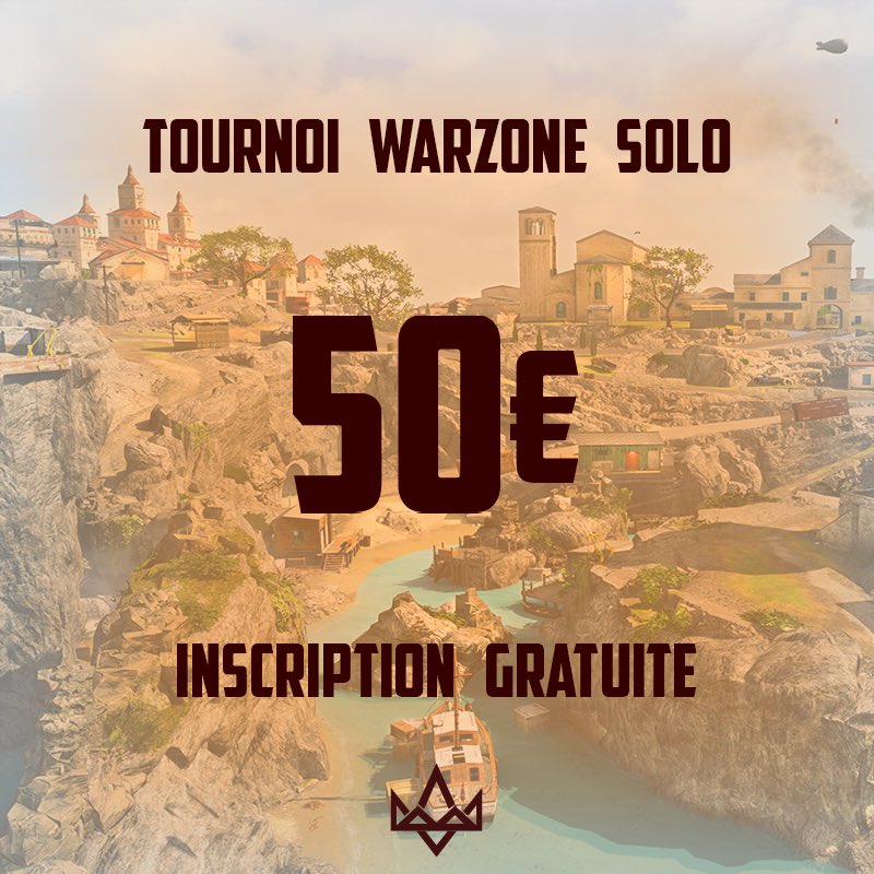 Nouveau concept de #tournoi solo ! 🔥 
Tout est permis pour remporter un #cashprize de 50€ ! 
Rdv sur Discord pour les inscriptions gratuites et le details des règles ! 

Bonne chance a tous 💚 

discord.gg/2M9GWeVk

#warzone #tournament #stream #COD
