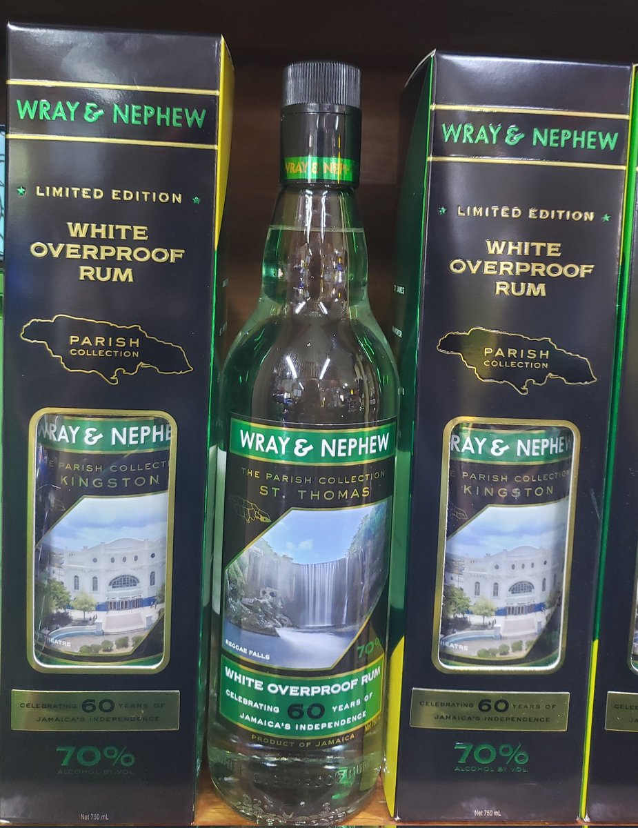 NKWholesale's tweet image. We&apos;re celebrating with Jamaica, 60 years of Independence! You can celebrate too, with the Wray &amp;amp; Nephew White Overproof Rum Parish Collection. Grab a bottle for $6,100.00 + GCT.