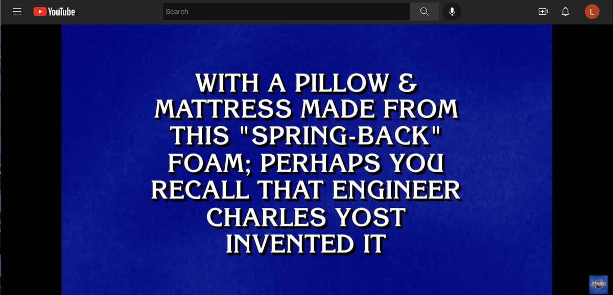 CRTeditor's tweet image. Hey, look! A seating-related question on @Jeopardy!
#ComplexRehabTechnology
#WhatIsMemoryFoam