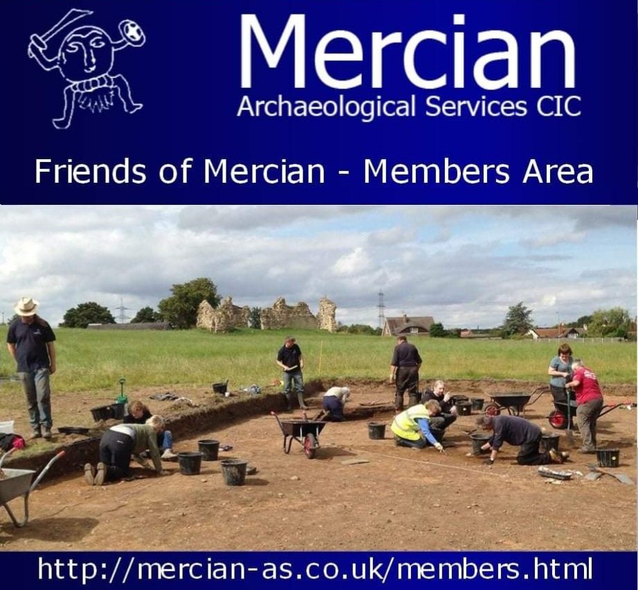 DO YOU LOVE ARCHAEOLOGY? 
Come join "The Friends of Mercian Archaeological Services CIC”.  mercian-as.co.uk/members.html
£25 per year. Online presentations &amp; meetings. Friends Facebook Group, updates, videos from fieldwork, networking, finds posts and much more!
#archaeologylovers
