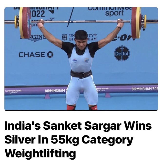 Sanket Sargar Wins Silver 🎉🎉🎉🇮🇳🇮🇳🇮🇳 #CommonwealthGames2022 #CommonwealthGames22 #Indian #India #Silver #Medal #CWG2022India
