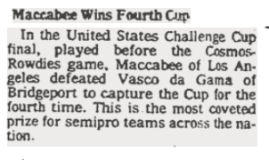 usopencup's tweet photo. Today in #USOpenCup history...#OTD 1978: A doubleheader at Giants Stadium in East Rutherford, NJ. Maccabee AC (#LosAngeles) win their 2nd straight Open Cup 🏆 (4th overall) vs Vasco Da Gama (Bridgeport, CT) 2-0. The main event sees #NYCosmos host @TampaBayRowdies in a NASL match. https://t.co/mqED3CYITJ