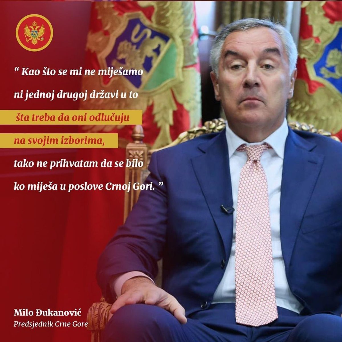 montenegrinaM's tweet photo. Iz intervjua @predsjednik_cg za TV N1.#PredsjednikCG🇲🇪 https://t.co/5MlRur3s75