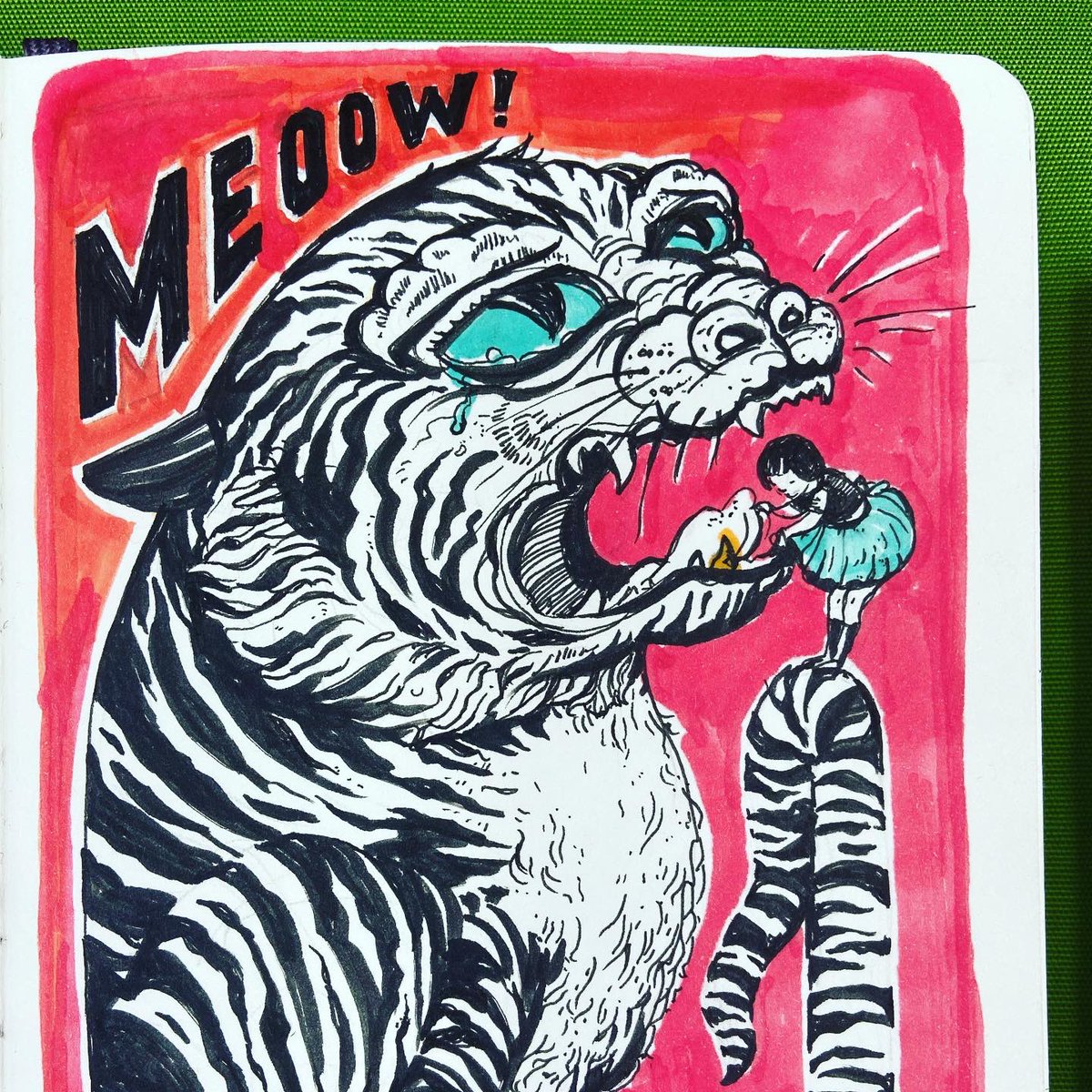 Meooow! More sketches from the quarantine patio