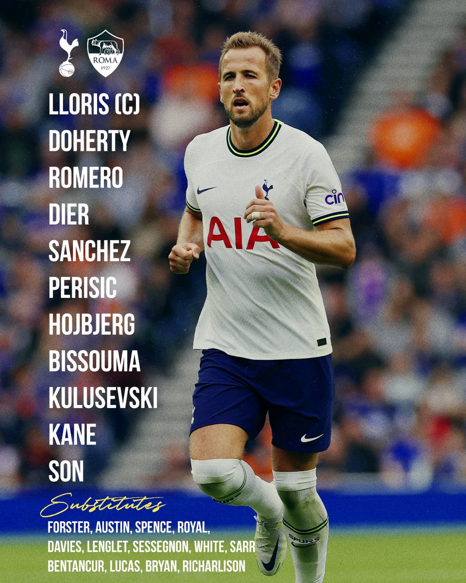 SpursOfficial's tweet photo. Your team to face @OfficialASRoma 💙 https://t.co/bSDlGJkSGd